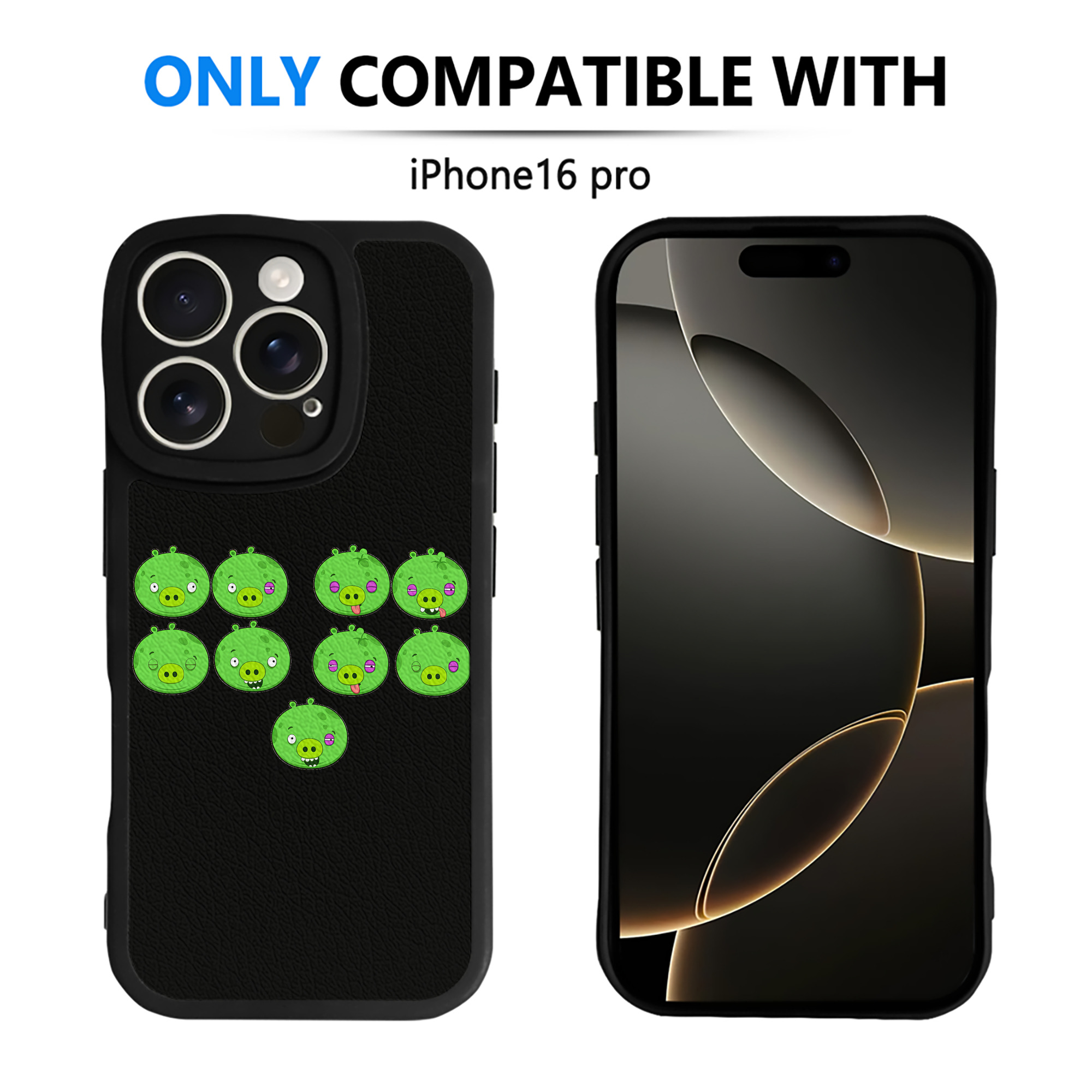 （画像用） Angry Birds アングリーバード 【iPhone 16シリーズ対応】シリコンスマホケース（レザー調） 材質：シリコン